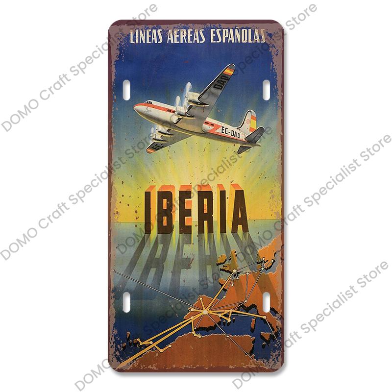 Air Races Metal Plate Tin Signs Retro Top Gun Airplane Metal Poster Garage Club Bar Home Wall Decoration 15x30cm