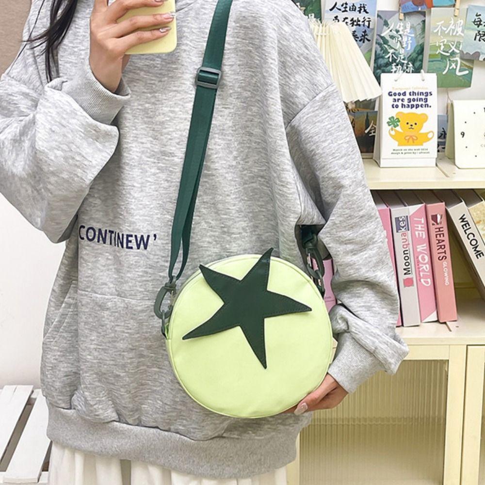 Harajuku Tomato Shape Crossbody Bag Message Bag Mobile Phone Pack Funny Shoulder Bag Unisex