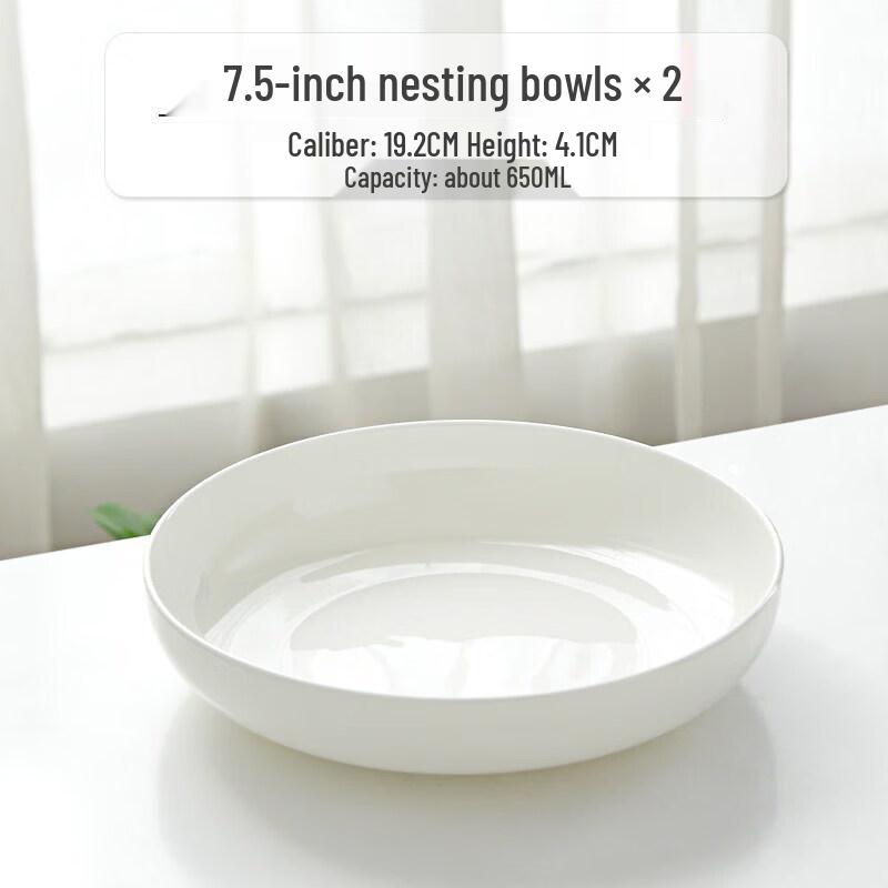 Nordic Style Bone China Microwave-Safe Round Dish