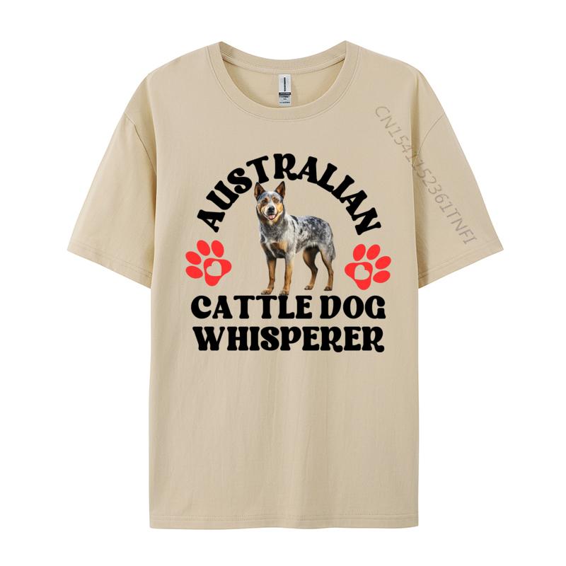 Australian Cattle Dog Whisperer Tshirts All Cotton Unisex Tops Tees Design TeeShirts Rife Basic Tshirts