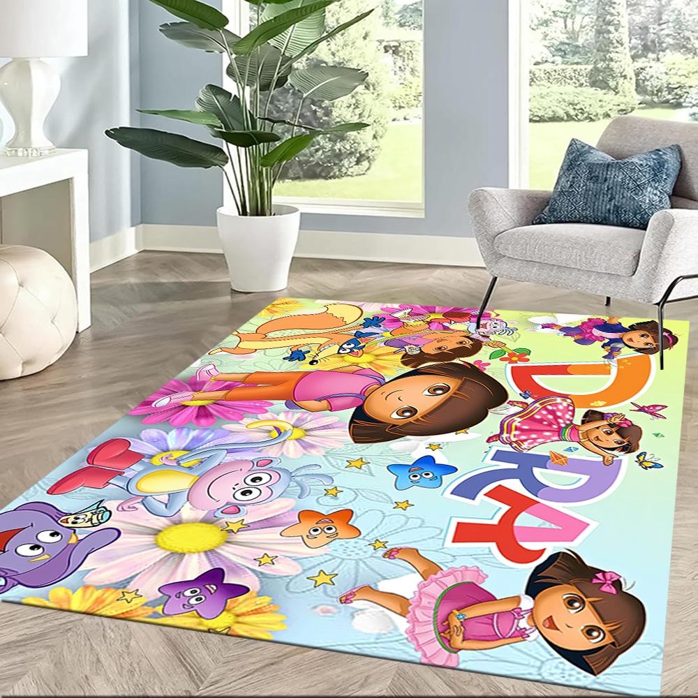 Dora Explorer Floor Rug Office Rug Design for Living Rooms Entryway Playrooms Dining Room Anti-slip Rug Office home decor Perfect Gift for Women/Men