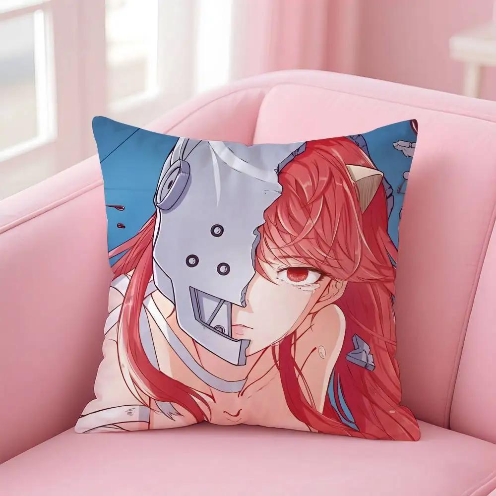 Anime E-Elfen L-Lied Pillow Case Custom Printed Brushed Fleece Pillow, Baby Skin-Touch, Eco-Friendly Dye-Sublimation Cushion For