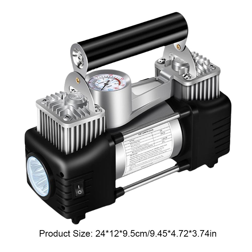 Portable Dual Cylinder Air Pump Heavy Duty Car Tire Inflator 150PSI Portable Air Compressor Portable Dual Purpose Air Pump