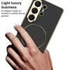 Electroplated Leather TPU Magnetic Nickel‑Ring Protective Phone Case For Samsung Galaxy S26 Ultra 5G