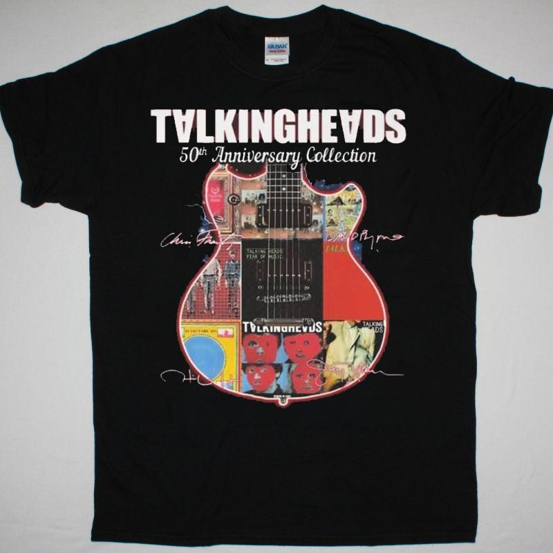 Talking Heads Band 50th Anniversary Collection Fan Signatures Shirt EN299 Unisex T-Shirt L