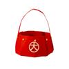 Red Candy Storage Bag Felt Gift Bags Joyful New Year Handheld  Fruit Basket  Party Decor