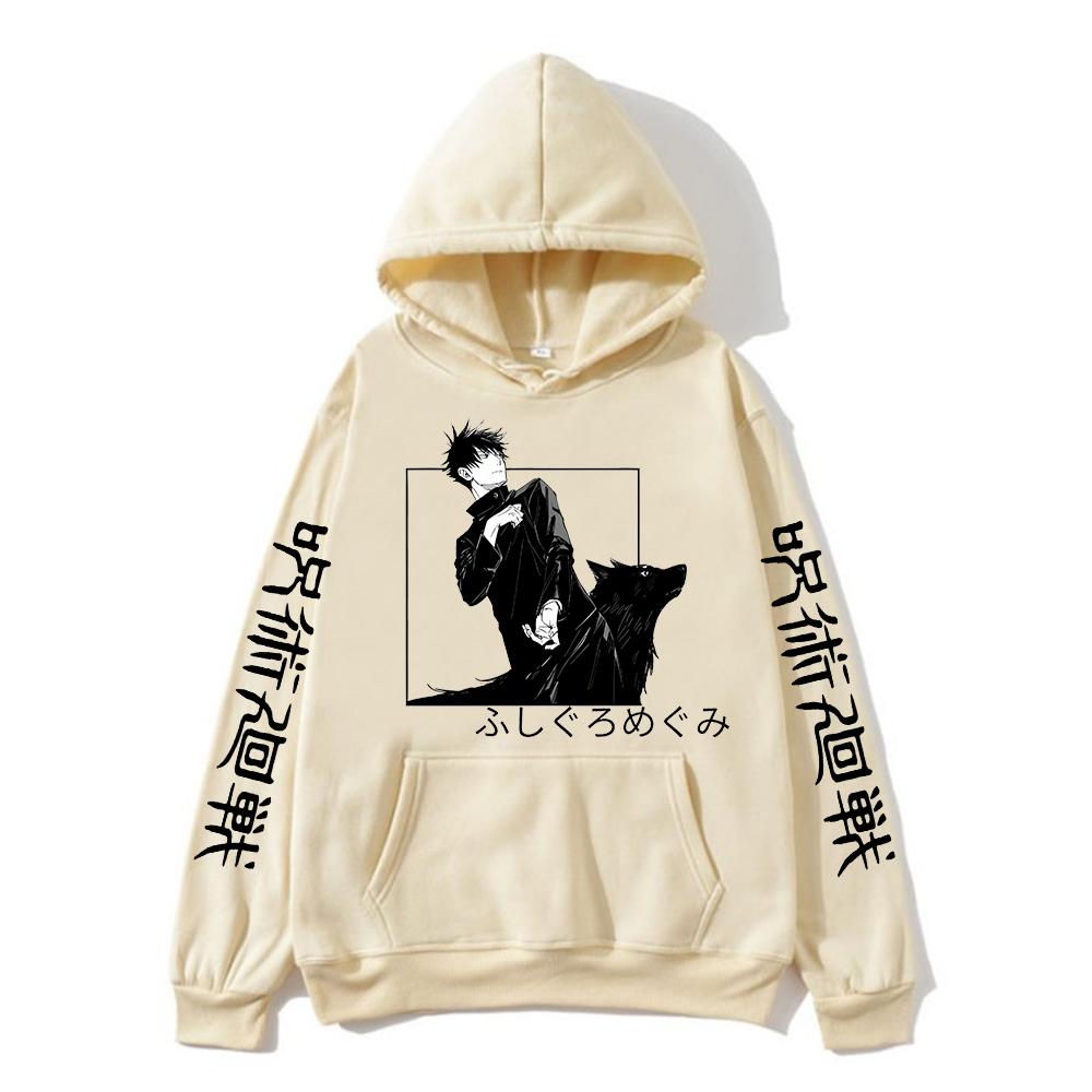 Megumi Fushiguro Hoodie Jujutsu Kaisen Graphic Hoodies Vintage Oversized Hooded Sweatshirt Long Sleeves Men Women Clothes