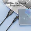 180° Schnelllade-USB-C-Winkelkabel, 3A, 2M - Universelles Flash-Laden für Android