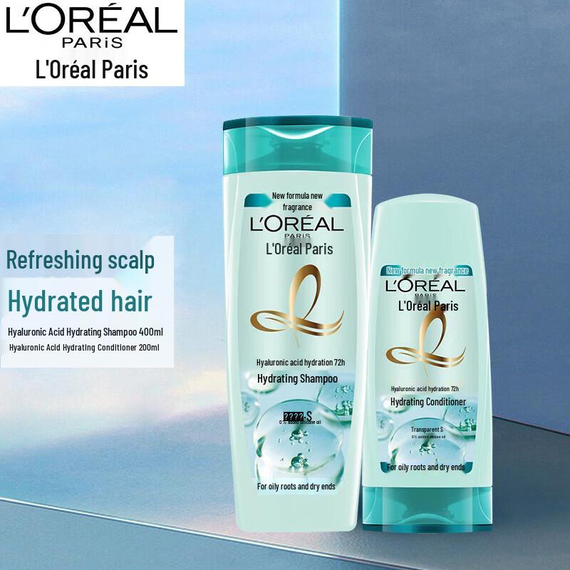 L'Oreal Hyaluronic Acid Hydrating Silicone-Free Hair Care Set