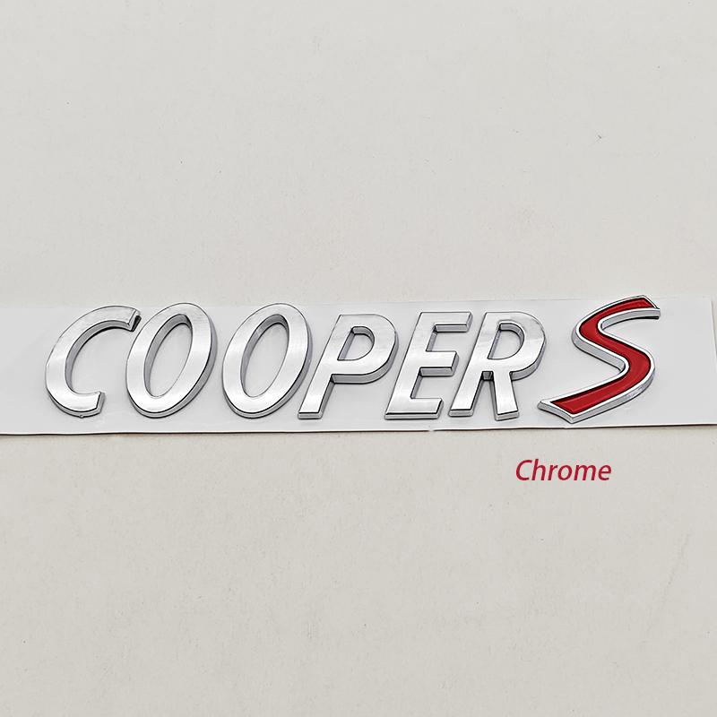 1Pc NEW 3D ABS COOPER Letter Logo Emblem Decal Rear Trunk Badge Sticker for R55 R56 F56 R50 R52 F55 R53 Accessories серебряный