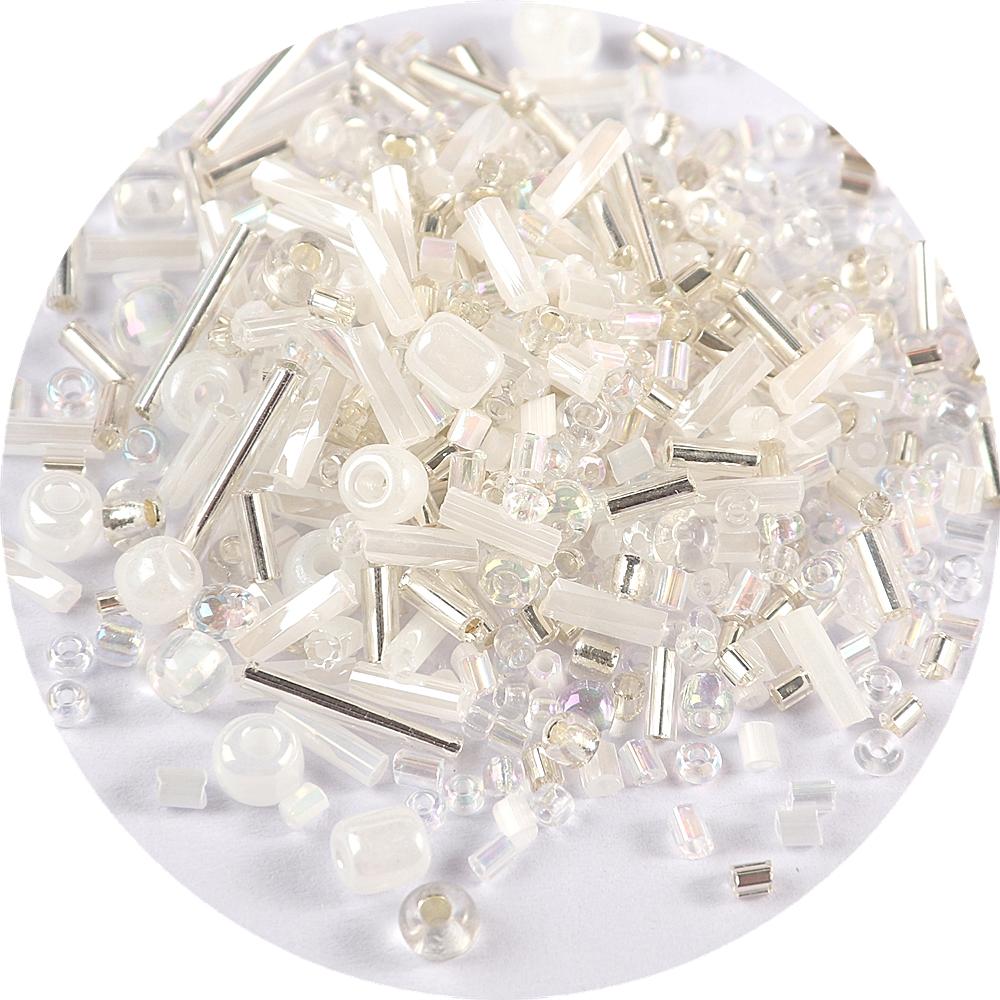 500Pcs Japan Miyuki Seed Beads Mixed Delica Round Glass Beads Mix Colors and Size Glass Twist Bugle Tube For Clothing Accessory