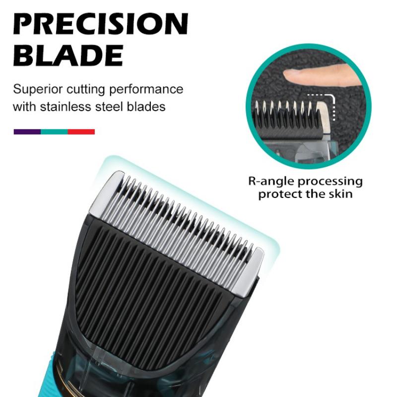 New VGR V-695 Professional Transparent Body Hair Clipper Barber IPX7 Waterproof Hair Cutting Machine Haircut Oil Head Clipper Home Beard Shaver