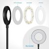 Flexible Gooseneck LED Reading Book Light with Clamp, 3 Color Temperature Circular Night Lamp for Bedside Travel Office