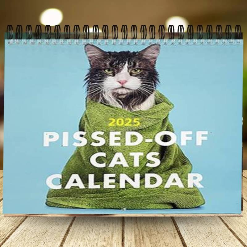 2025 Pissedoff Cats Calendar Paper Record Vacations Wallpaper Wall Calendar