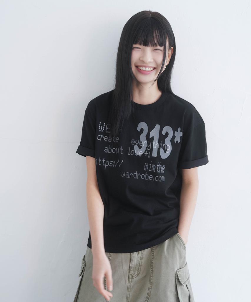 Mimdeowodeulobeu 313 Printed T-Shirt_Black