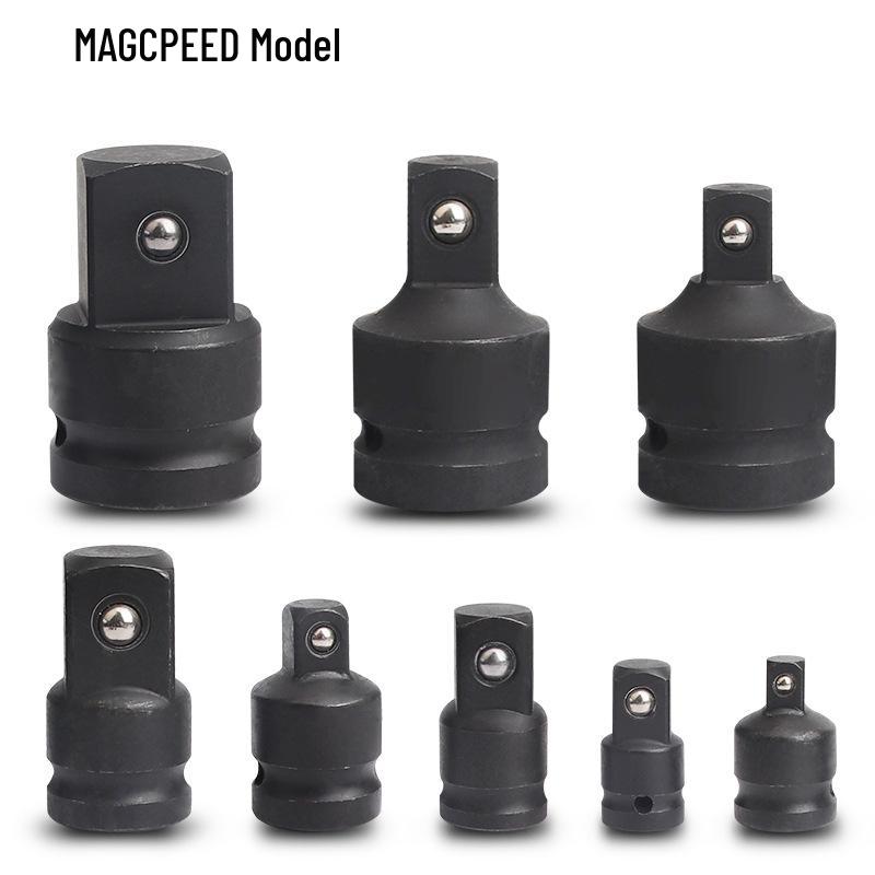 Austauschbarer pneumatischer Schlagschrauber mit Steckkopf und Reduzieradapter, passend für Größen 1/4, 3/8, 1/2 (Klein, Mittel, Groß).