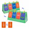 Tabletop Educational Fraction Cards, 104-Piece Learning Set for Kids and Homeschool Use