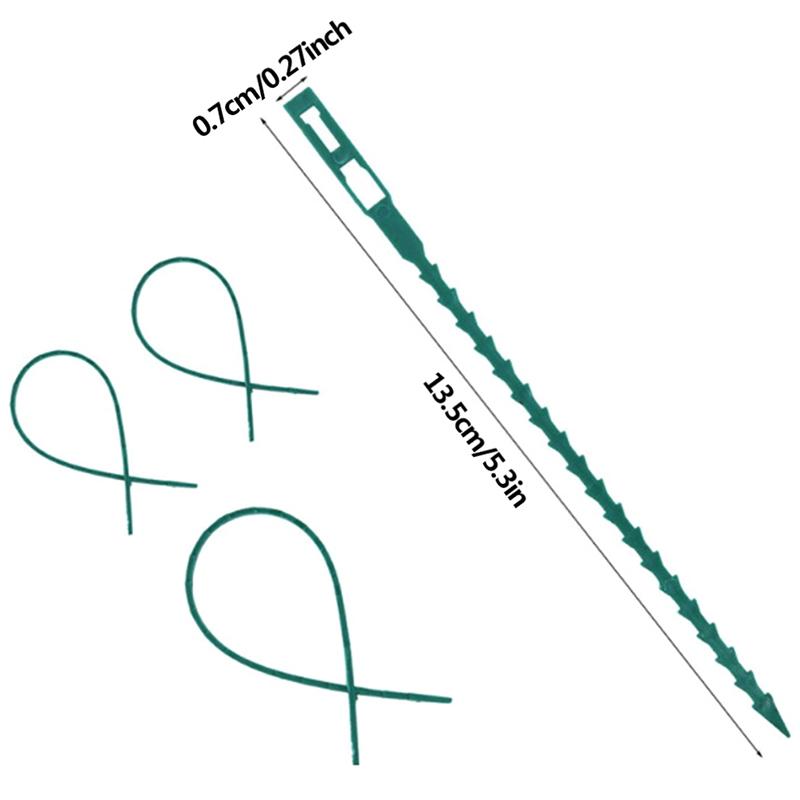 50Pcs Adjustable Plastic Plant Cable Ties Reusable Cable Ties For Tree Climbing