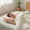 Hollow Shaped Pillow LowProfile with Center Opening Removable Cover for Back Sleepers, Bed,