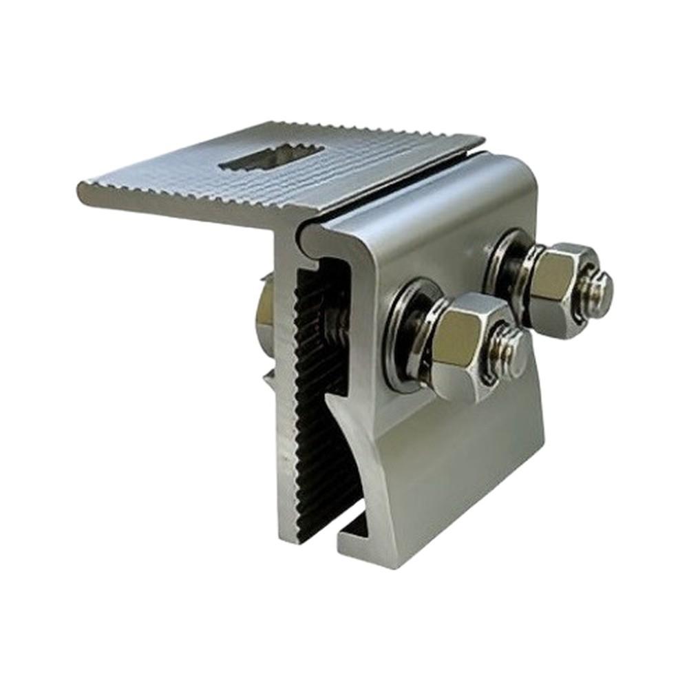 Aluminum Alloy PV Roof Fold Clamps For Solar Panel Mounting Weather Resistant Racking Bracket Solar Panel Racking Fixtures