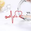 Doctor Heart Rate Red Hospital Electrocardiogram Fashion Accessories Jewelry Brooch Pins Brooches