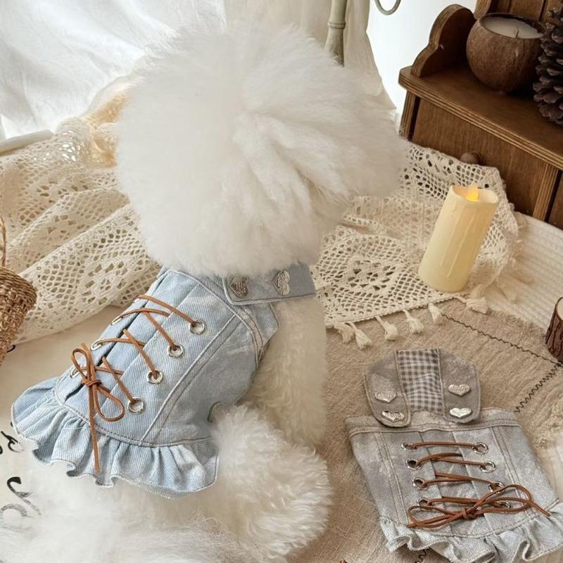 

Pet clothes princess style dog cat clothes pet princess skirt teddy maltese miniature dog spring summer XS chest 30 back 20 about 2-1.5 kg