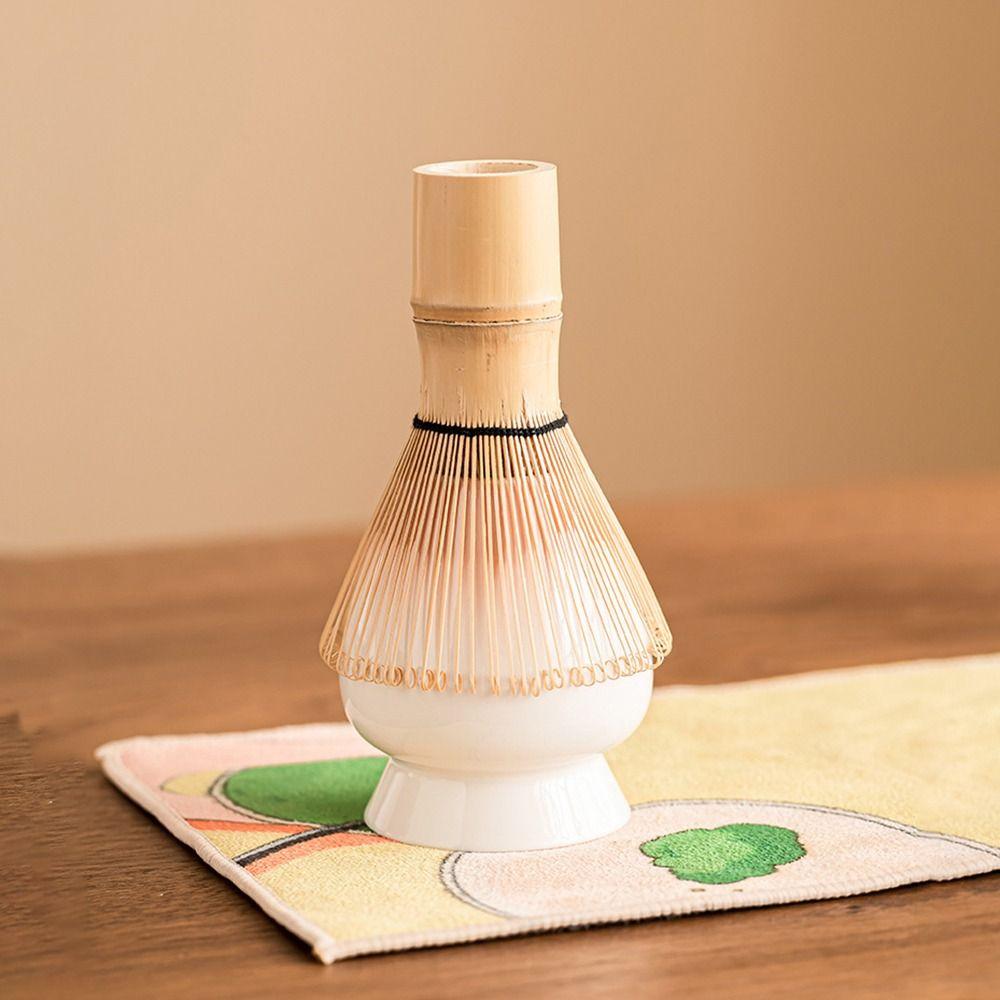 4PCS Food Grade Japanese Matcha Tea Set Bamboo Ceramic Japanese Chasen Matcha Whisk  Stirring