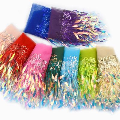 10 Yards 6 Zoll Spitzenbesatz Paillettenstoff Fransenbesatzband Spitzenbesatzband Heimaccessoire