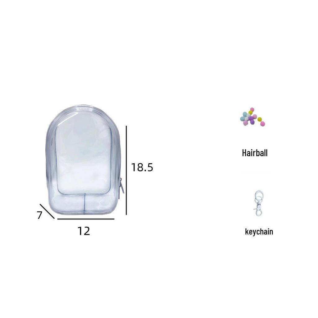 18.5cm Cotton Doll Pull Figure Blind Box Stroller Bag - Dustproof, Thickened, Clear PVC Hanging Doll Bag