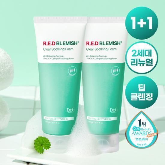 Dr.G Mildly Acidic Red Blemish Clear Soothing Foam 2 types to choose from (150ml+75ml/150ml+150ml)
