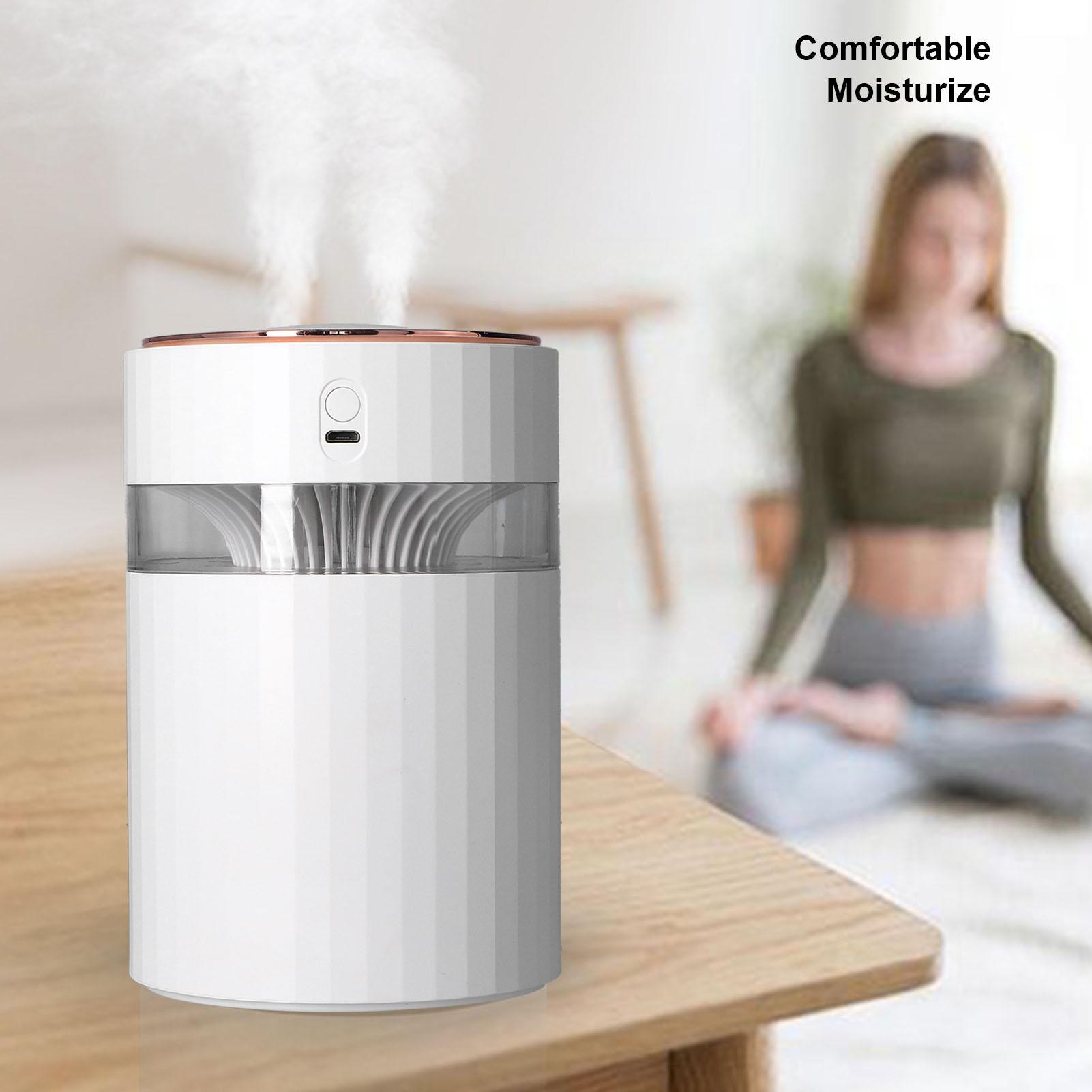 Humidifier Large Capacity Portable 900ml   Double Spray Design Desktop Humidifier