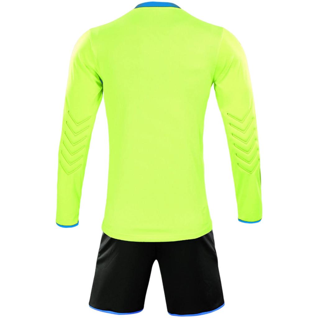 Kelme Men's Goalkeeper Jersey Set, Long Sleeve, Soccer Goalkeeper Training Wear, Fluorescent Yellow, Size 2XL