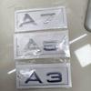 3D ABS chrom błyszczący czarny bagażnik samochodowy litery numery emblemat dla A1 A3 A4 A5 A6 A7 A8 naklejka na pokrywę bagażnika samochodu tabliczka znamionowa