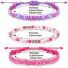 3 Stück/Set böhmische geflochtene Stretch-Freundschaftsarmbänder stapelbare perlengewebte Schnurarmbänder verstellbare Wellenseilarmbänder MYY