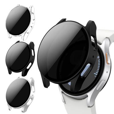 Tempered Glass+Cover for Samsung Galaxy Watch 6/7 Case 44mm 40mm PC Anti-Spy Shockproof Overall Protective Cover Galaxy Watch 6