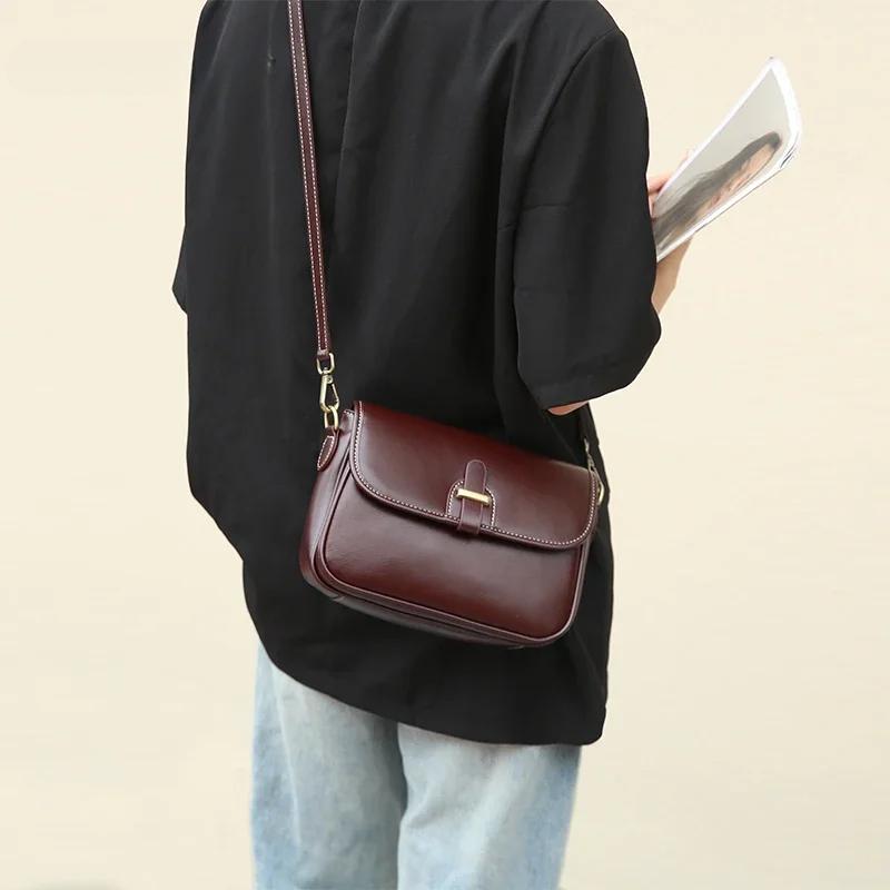 Damen Schultertasche aus echtem Leder Luxus Designer Taschen für Damen Mode kleine quadratische Umhängetasche