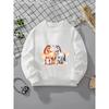 Girls' Crewneck Sweatshirt - Lovely Horses Standing Together with Machine Washable, Spring And Autumn