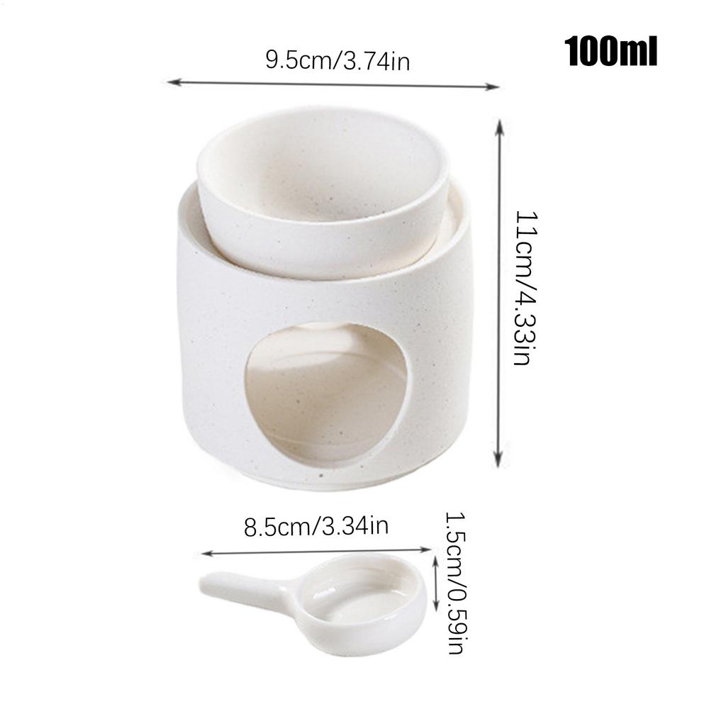 Ceramic Tealight Candle Holder & Oil Warmer Non-Slip Home Aroma Diffuser for Meditation Yoga, Farmhouse Dining Table Decor