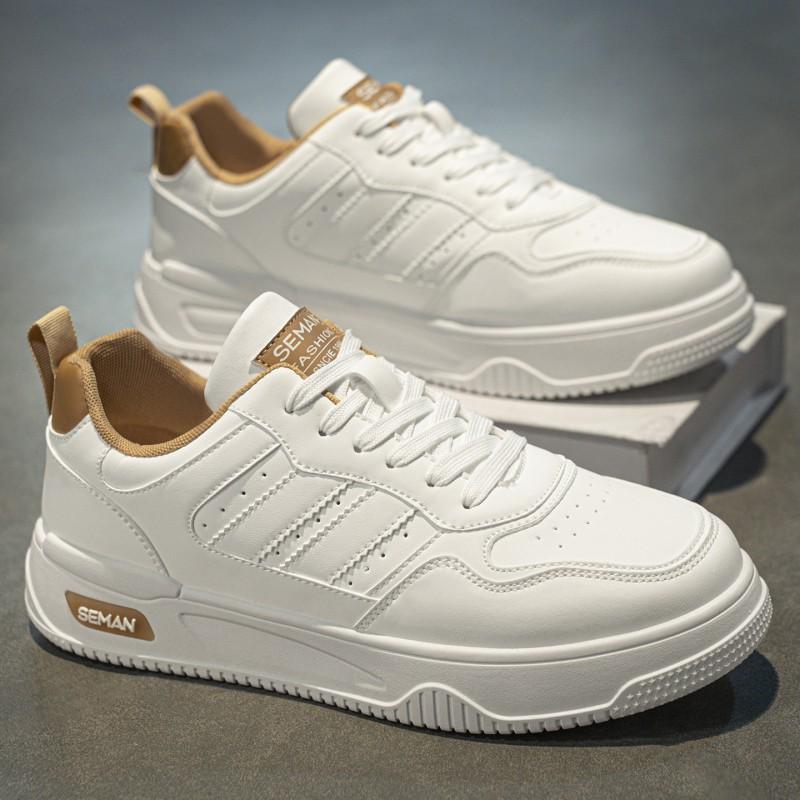 

Men s Shoes Breathable All-match White Casual Skate Students Platform Sneakers Men 40