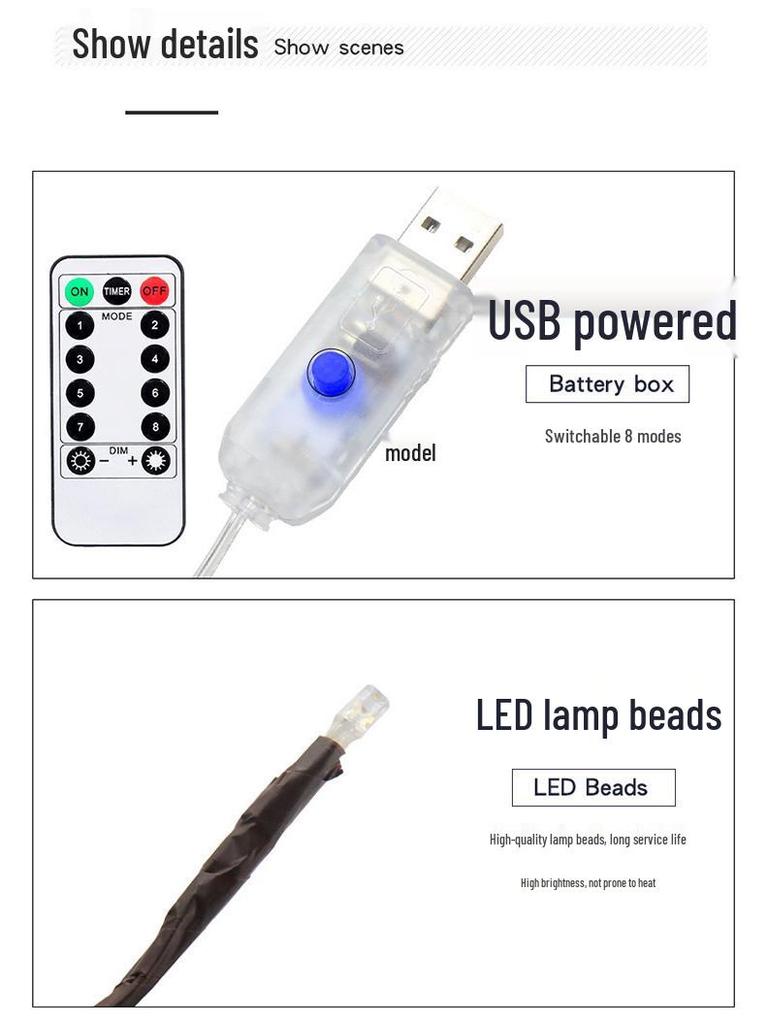 Branch and Vine LED Fairy Lights: Shapeable Butterflies & Flowers for Indoor Wall Decor and Creating a Romantic Atmosphere.