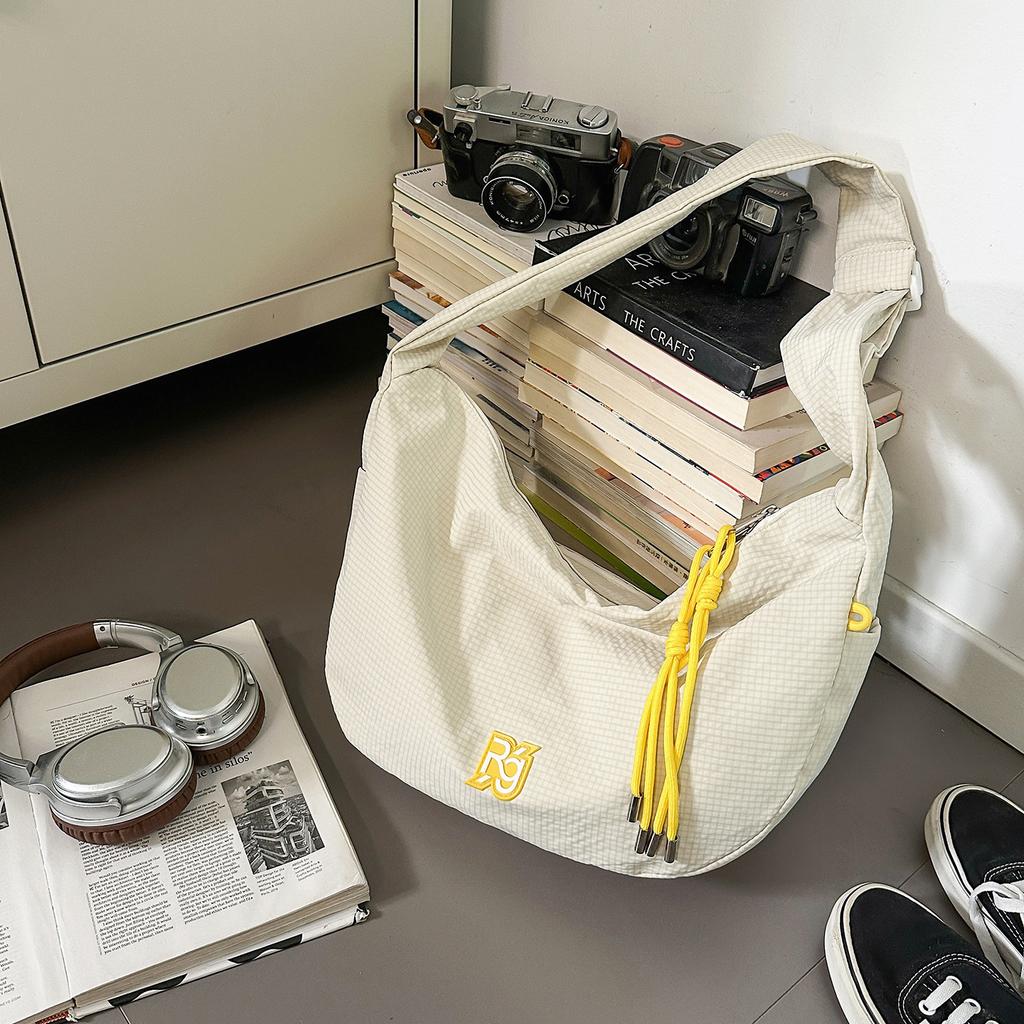 Fashion cloth bag literary and casual versatile canvas dumpling bag large capacity lightweight shoulder messenger bag tide