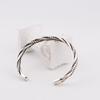 Sterling Tone Woven Twist Wrist Bracelet Bangle Women Retro Korean For Men Hand JewelryRetro Wrist Bracelet