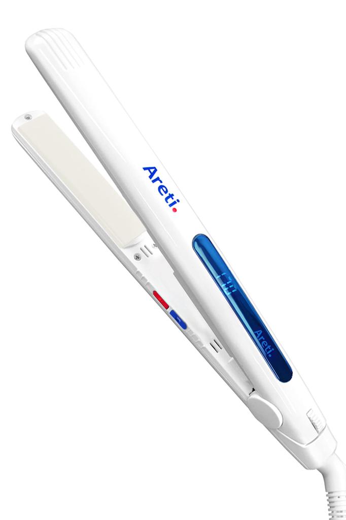 Areti 20mm Hair Iron Straight Curl 2way Negative Ion Pure Ceramic Hybrid Straight Iron Almighty i679PCPH-WH