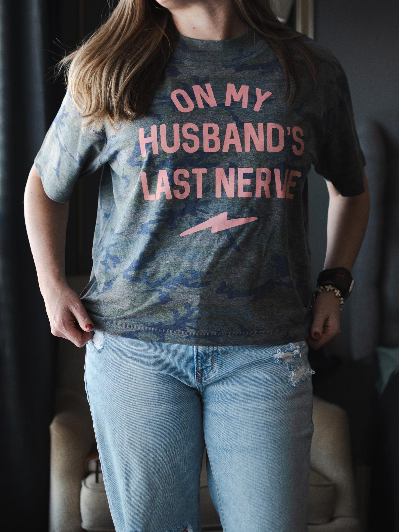 On My Husband s Last Nerve | Boxy T-Shirt | Ruby s Rubbish® S
