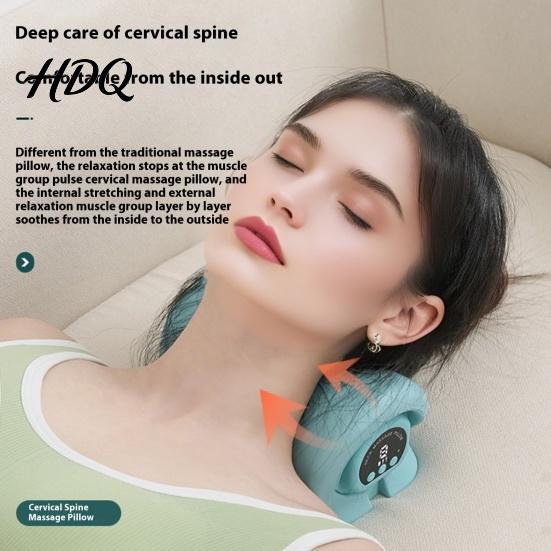 Men Women Neck Massager Multi-purpose Relief Relaxer Adjustable Temperature Shoulder Pain Pillow Deep Ergonomic Portable Heated Vibration