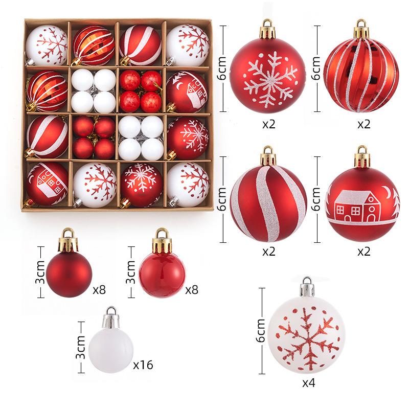 Xmas Tree Party Decorations Plastic Christmas Tree Hanging Pendants Ball Decorations Christmas Ball Ornaments