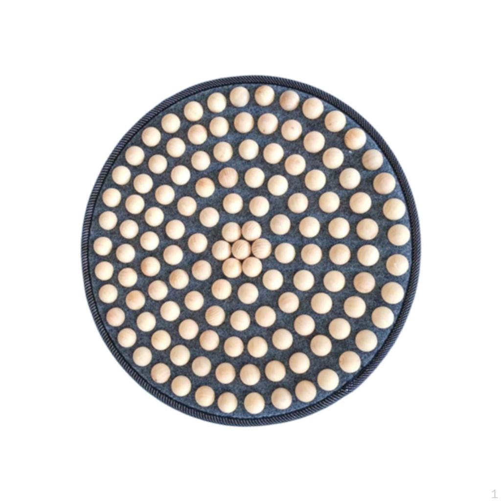 Foot Acupressure Mat Massage Board Non-Slip Wooden Base Portable Reflexology Tool Suitable for