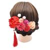 [Shoki Manufacturing] Japanese Style Hair Ornament 9-Piece Set: Maiko-style Hair Ornament, Tsumami-zaiku Hair Clip, Flower Hair Clip, for