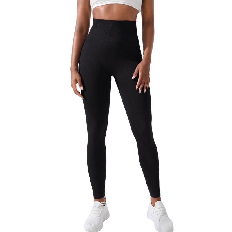 High Waist Seamless Yoga Leggings Women Butt Lifting Fitness Pants Stretchy Running Tights In Solid Colors