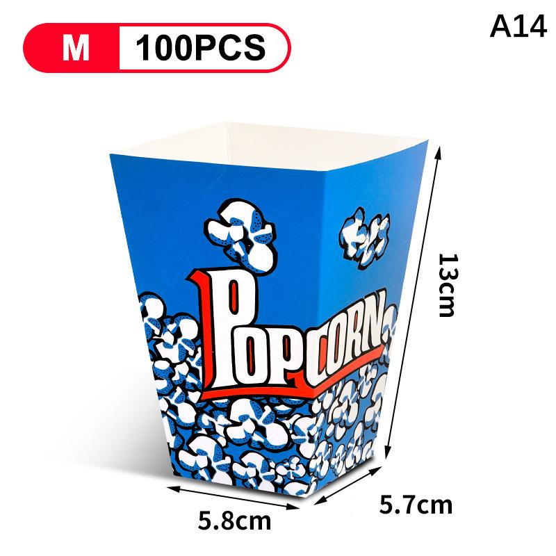 Disposable Popcorn Buckets Container Holder Paper Cup Popcorn Boxes Packaging Box For Theme Birthday Party Decoration